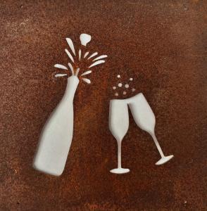 Skylt till armeringsjärn Fira champagne Lind Decoration