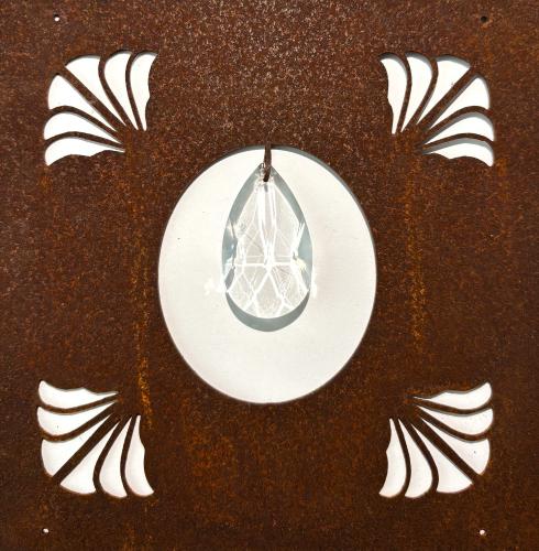 Skylt till armeringsjärn Snäcka med glasdroppe Lind Decoration