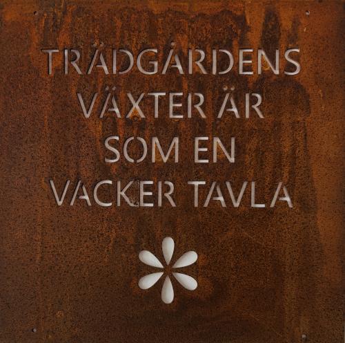 Skylt till armeringsjärn Trädgårdens växter Lind Decoration