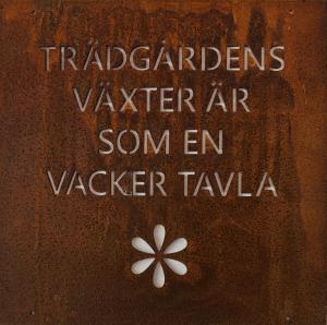 Skylt till armeringsjärn Trädgårdens växter Lind Decoration