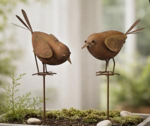Fågel på pinne 3D 2-set Lind decoration