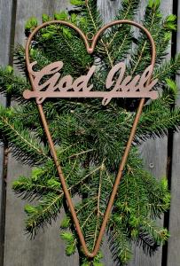 God Julhjärta rost Lind decoration