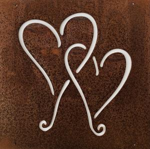 Skylt till armeringsjärn Hjärtan Lind Decoration
