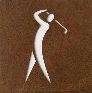 Skylt till armeringsjärn Golfare Lind Decoration