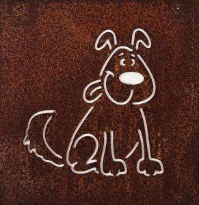 Skylt till armeringsjärn Hund Lind Decoration