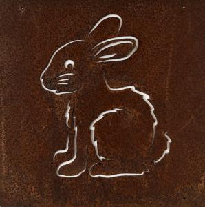 Skylt till armeringsjärn Kanin Lind Decoration