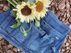 Trädgårdsförkläde av jeans midjekort ELDgarden