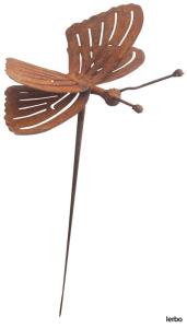 Trädgårdsdekoration rost fjärilen ELDgarden