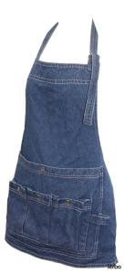 Trädgårdsförkläde av jeans bröstlapp ELDgarden
