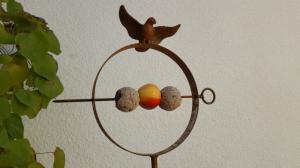 Fågelmatshållare Ø 22 cm rost Two Faces