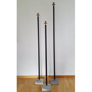 Ljusstake golv med cementfot Two Faces olika färger