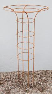 Växtstöd rund rost Two faces i olka storlekar