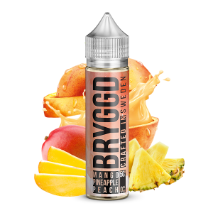 50ml shortfill med Bryggd e-juice smak Mango Peach Pineapple