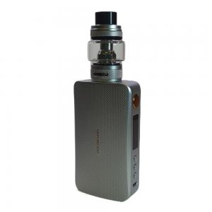 elcigg kit with double battery box mod and large tank with bubble glas color silver