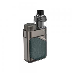 Vaporesso Swag px80 startpaket i grå/gunmetal utseende. En kompakt och ergonomisk vejp med 18650-batteri. Tanken med GTX-coils rymmer 4ml och ger bra smak.