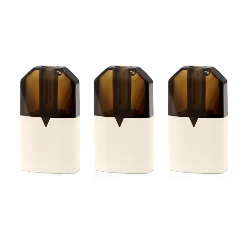 3-pack x1ml förfyllda pods med gräddvit skyddshylsa som ska symbolisera en len vaniljsmak för Vont podsystem