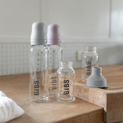 BIBS Baby Glass Bottle Complete Set Latex 225 ml Sage