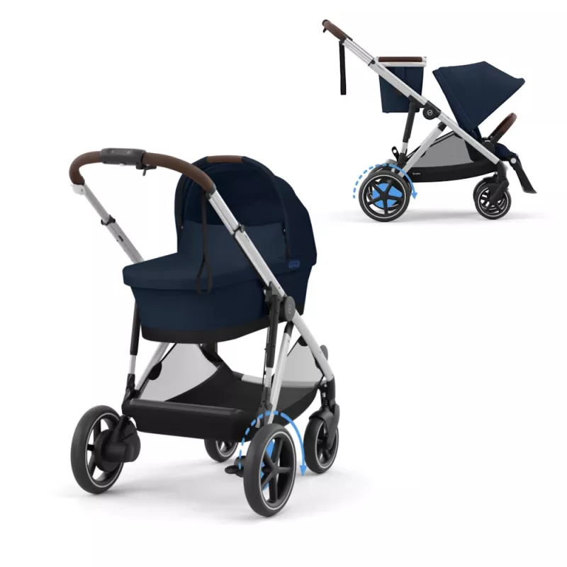 Cybex eGazelle S SILVER / OCEAN BLUE - Sittvagn & Liggdel