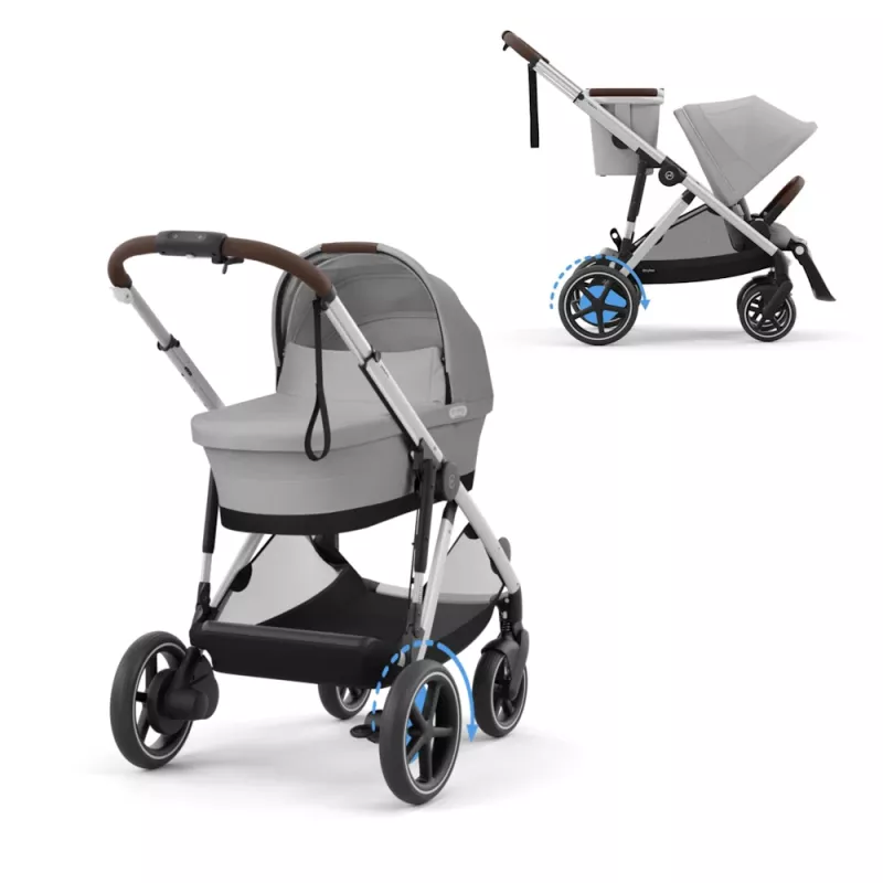 Cybex eGazelle S SILVER / STONE GREY - One Seat & One Cot