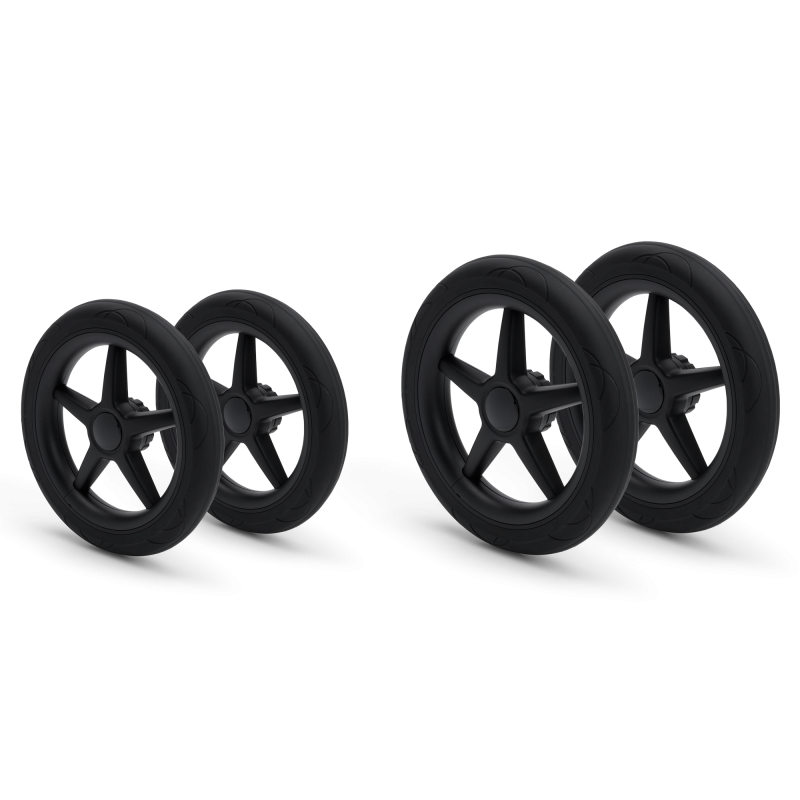 Bugaboo Donkey / Buffalo Foam Wheels Replacement Set (4 wheels) BLACK