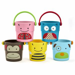 Skip Hop, Zoo Bath Toys, Stack & Pour Buckets