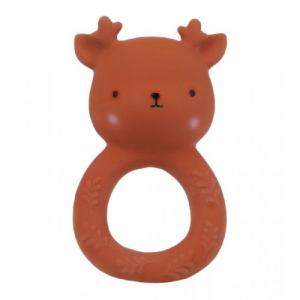 A Little Lovely Company Teething Ring Natural Rubber Deer