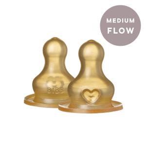 BIBS Bottle Nipple 2 Pack Latex Medium Flow