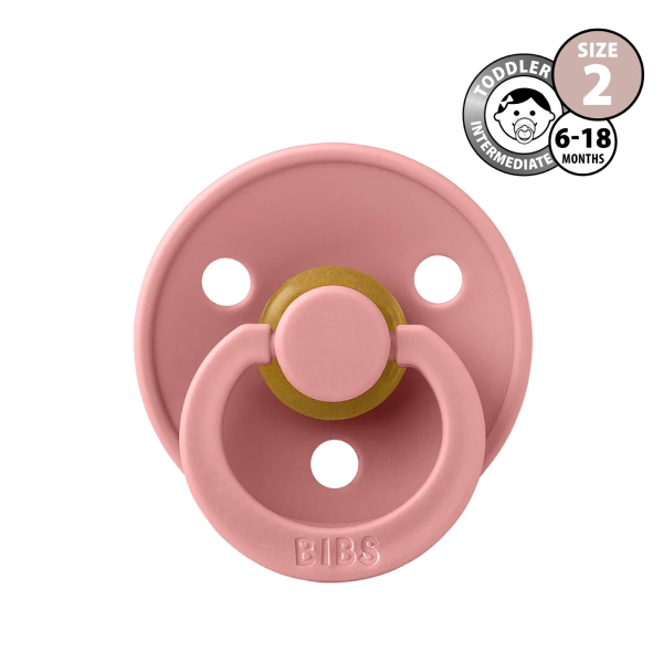 BIBS Colour Rund Napp Stl 2 (ca 6-18 mån) Dusty Pink