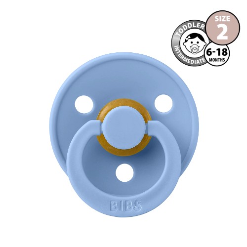 BIBS Colour Rund Napp Stl 2 (ca 6-18 mån) Sky Blue