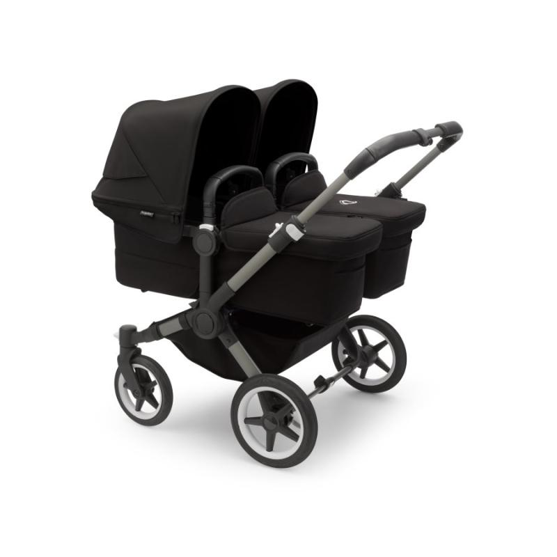 Bugaboo Donkey5 Twin GRAPHITE / MIDNIGHT BLACK - MIDNIGHT BLACK Complete Stroller