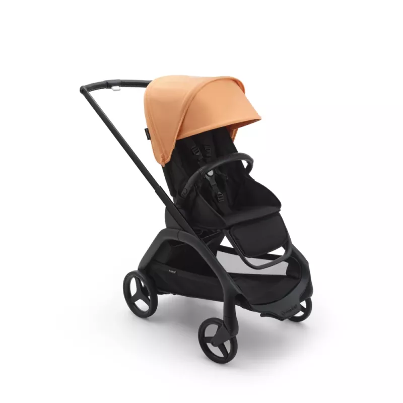 Bugaboo Dragonfly BLACK / MIDNIGHT BLACK - ISLAND CORAL Complete Pushchair