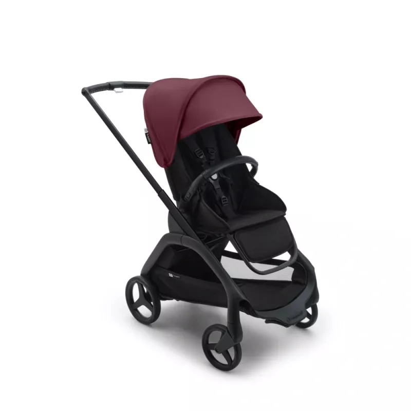 Bugaboo Dragonfly BLACK / MIDNIGHT BLACK - DARK CHERRY Complete Pushchair