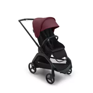 Bugaboo Dragonfly BLACK / MIDNIGHT BLACK - DARK CHERRY Komplett Sittvagn