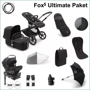Bugaboo Fox5 ULTIMATE Stroller Package - GRAPHITE / BLACK