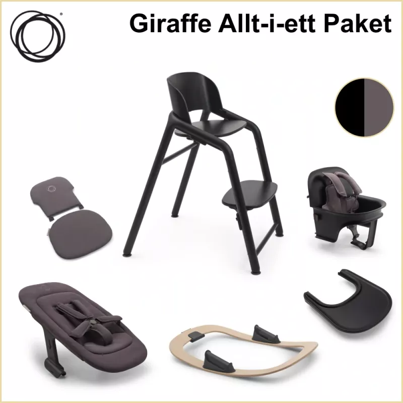 Bugaboo Giraffe Allt-i-ett Paket BLACK