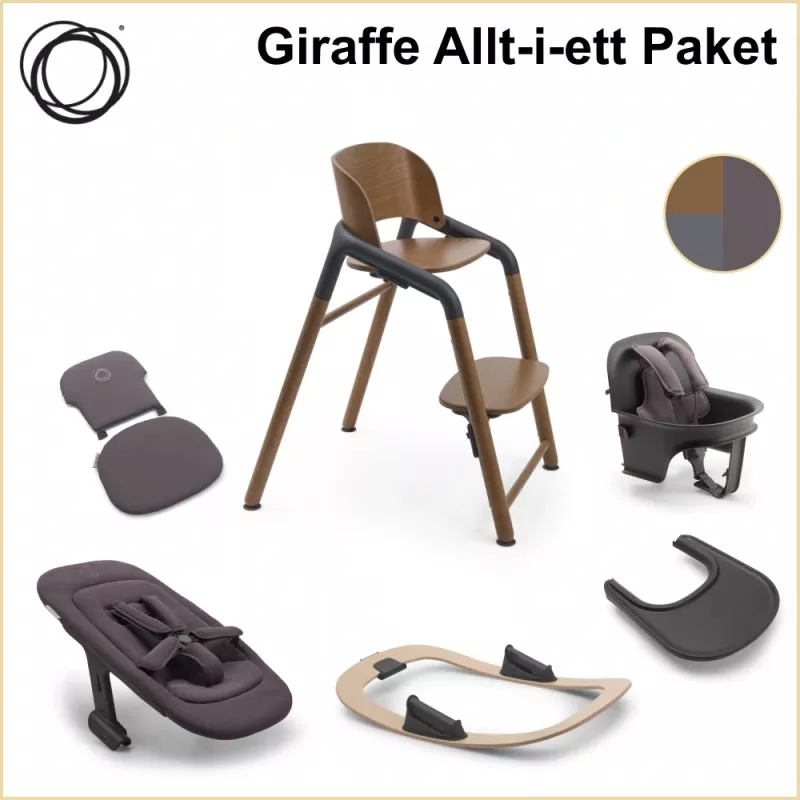 Bugaboo Giraffe All-in-one Bundle WOOD / GREY