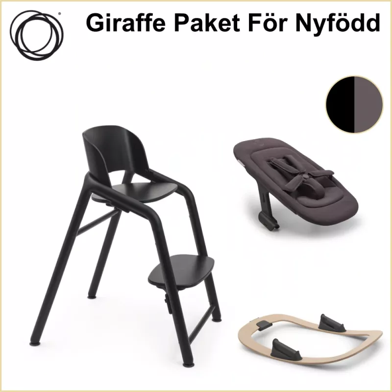 Bugaboo Giraffe Paket För Nyfödd BLACK