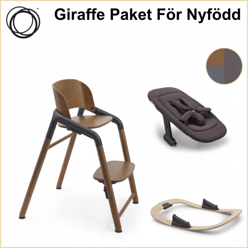 Bugaboo Giraffe Paket För Nyfödd WOOD / GREY