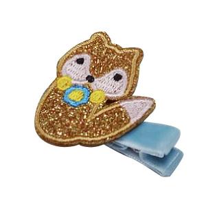 Busy Lizzie Hair Clip with Glitter Fox