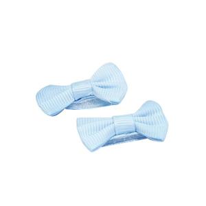Busy Lizzie Clips with Bows and Velcro 2-pack White