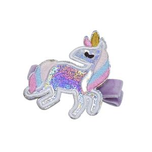 Busy Lizzie Hair Clip with Glitter Unicorn