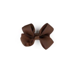 Busy Lizzie Hair Clip Bow Mini Brown