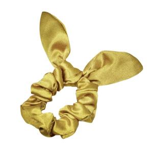 Busy Lizzie Hair Tie Glossy Silk With Knot Yellow
