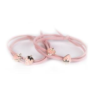 Busy Lizzie Hair Ties Strawberry Pink 2-Pack