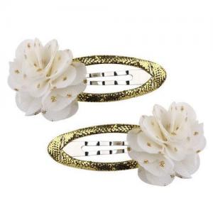 Busy Lizzie Hair Clip Pompom Gold