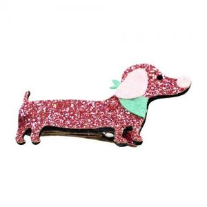 Busy Lizzie Clips With Pink Dauchshund Dog
