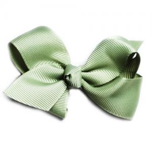 Busy Lizzie Hair Clip With A Big Bow Olive Green