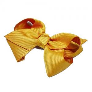 Busy Lizzie Hair Clip With Big Bow Mustard