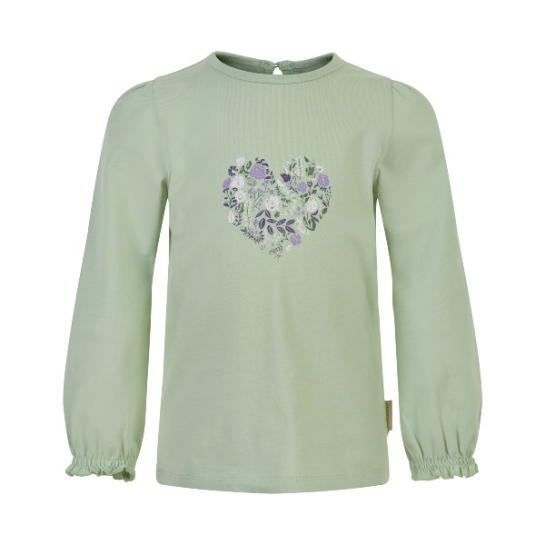 Creamie T-shirt Långärmad Grön Med Blomhjärta