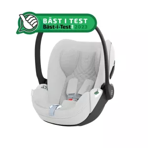 Cybex Cloud T I-Size Infant Car Seat PLATINUM WHITE PLUS fabric